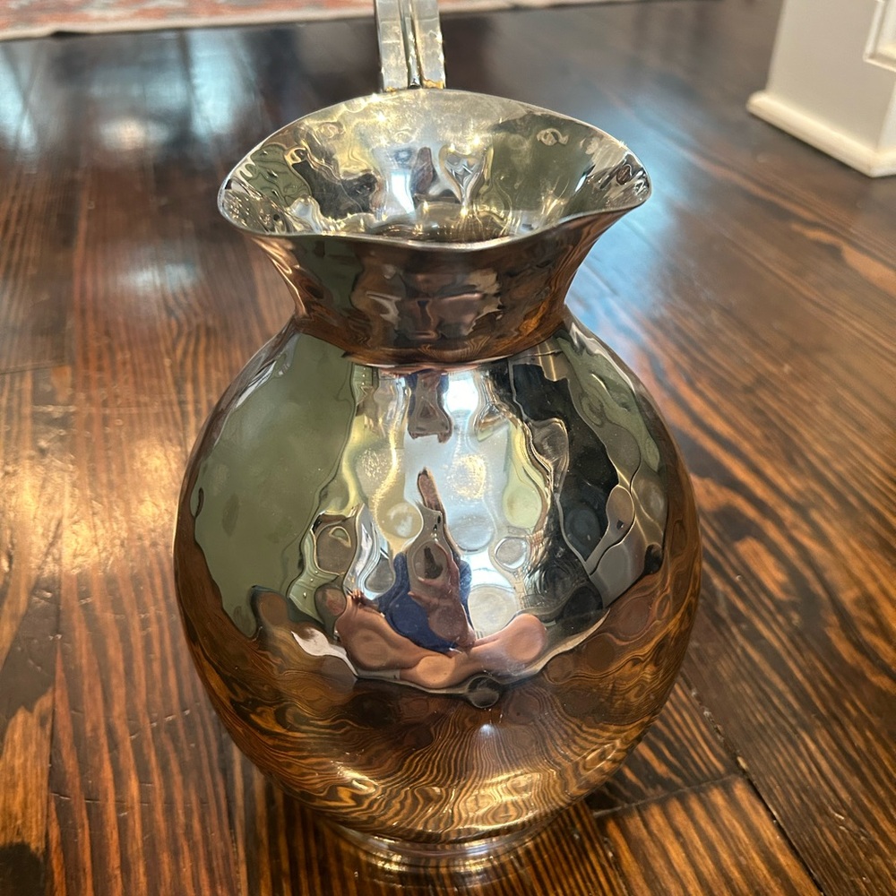 Mary Jurek Design SS Hammered Metal water pitcher - Picture 4 of 5